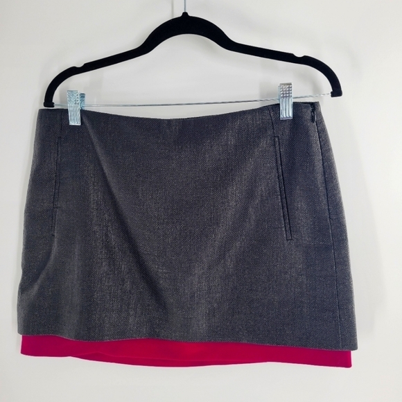 Diane Von Furstenberg Elley Mini Skirt Black Berry Size 8 - Picture 2 of 7